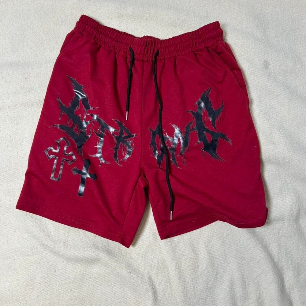 Romwe Men's Red‎ Shorts medium